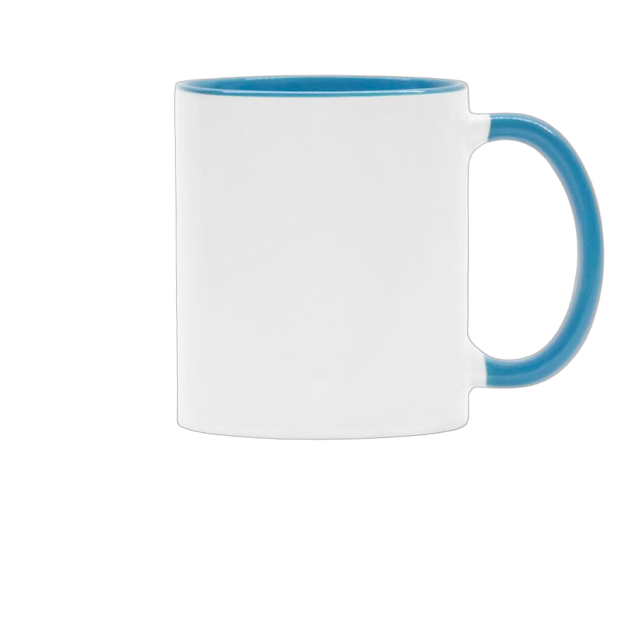 Light Blue Two-Tone Ceramic Mug